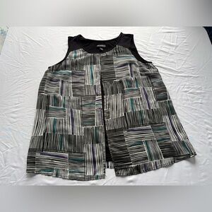 I.N. Studio Black and White Geometric Women's Blouse